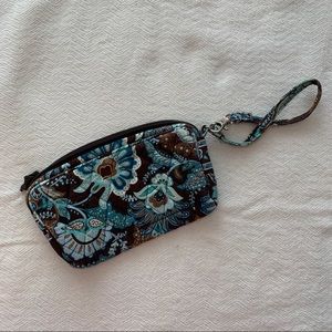 Java Blue Brown Vera Bradley Wristlet